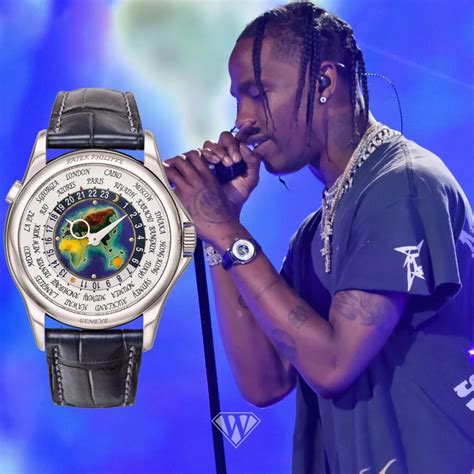 patek philippe x travis scott|travis scott world time watch.